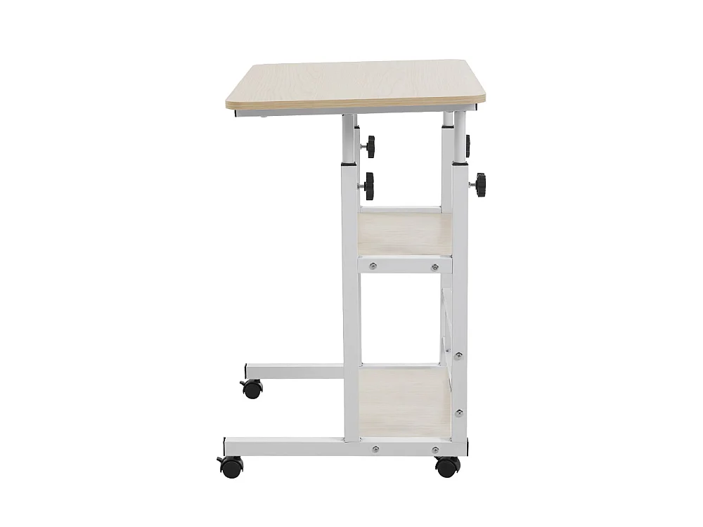 Height Adjustable Mobile Overbed Table - Natural
