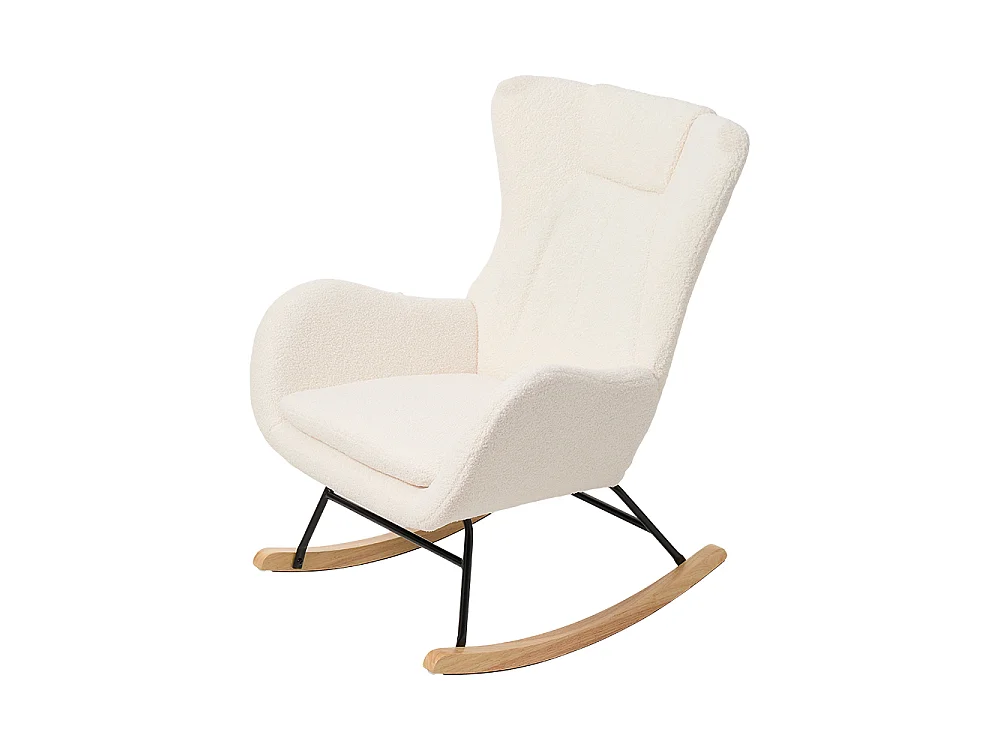 White Lambswool Rocking Chair