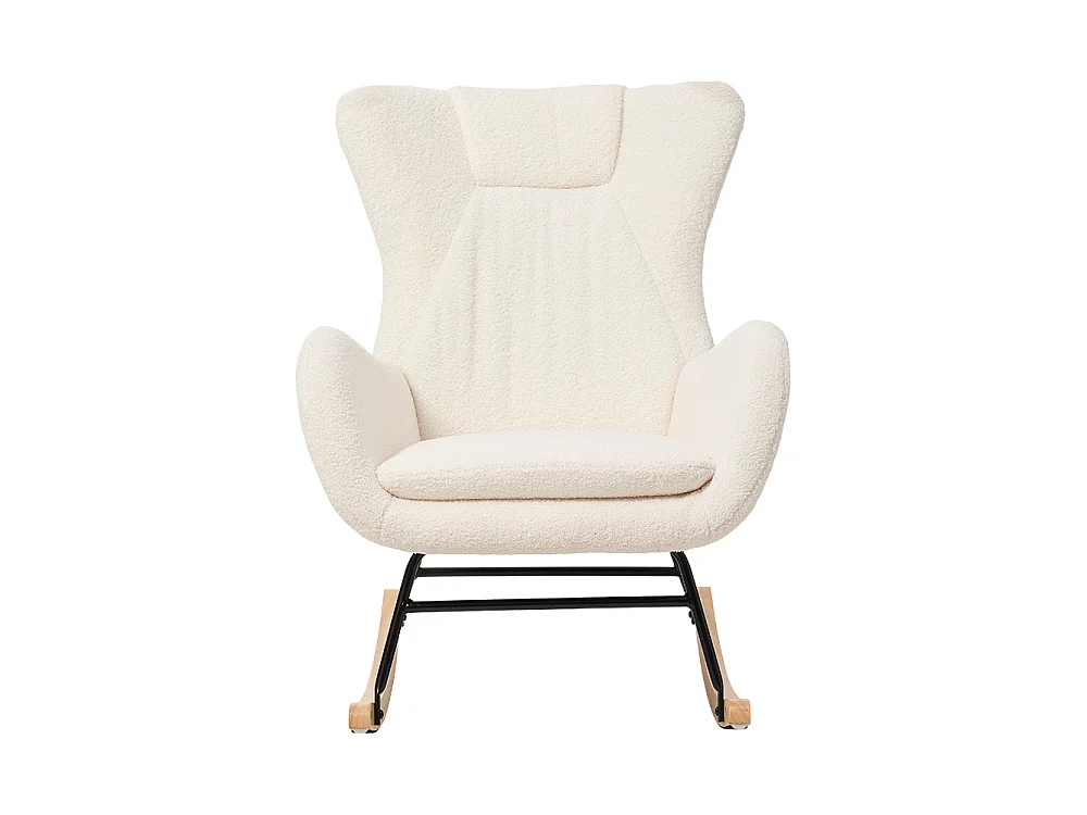 White Lambswool Rocking Chair