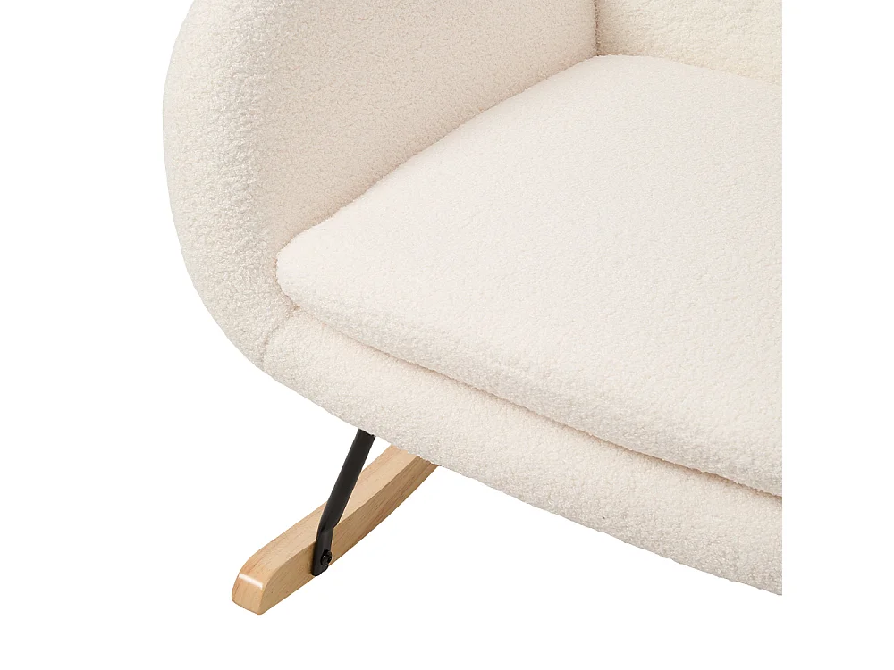White Lambswool Rocking Chair