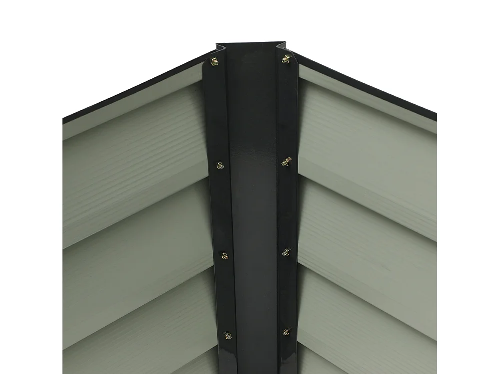 Anthracite Black Zinc Steel L Shaped Raised Garden Bed