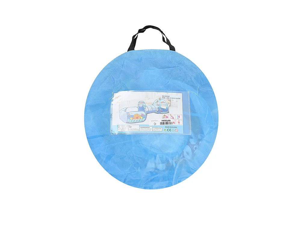 3-in-1 Foldable Kids Play Tent with Tunnel & Ball Pit - Ocean Theme