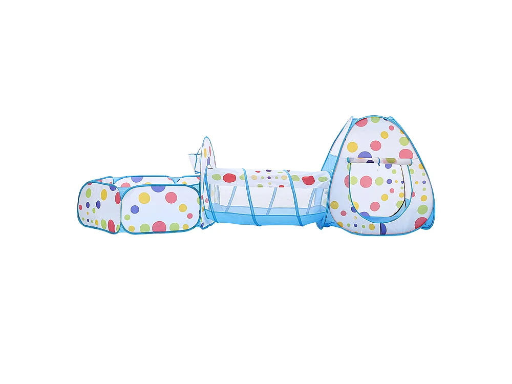 3-in-1 Foldable Kids Play Tent with Tunnel & Ball Pit - Polka Dot