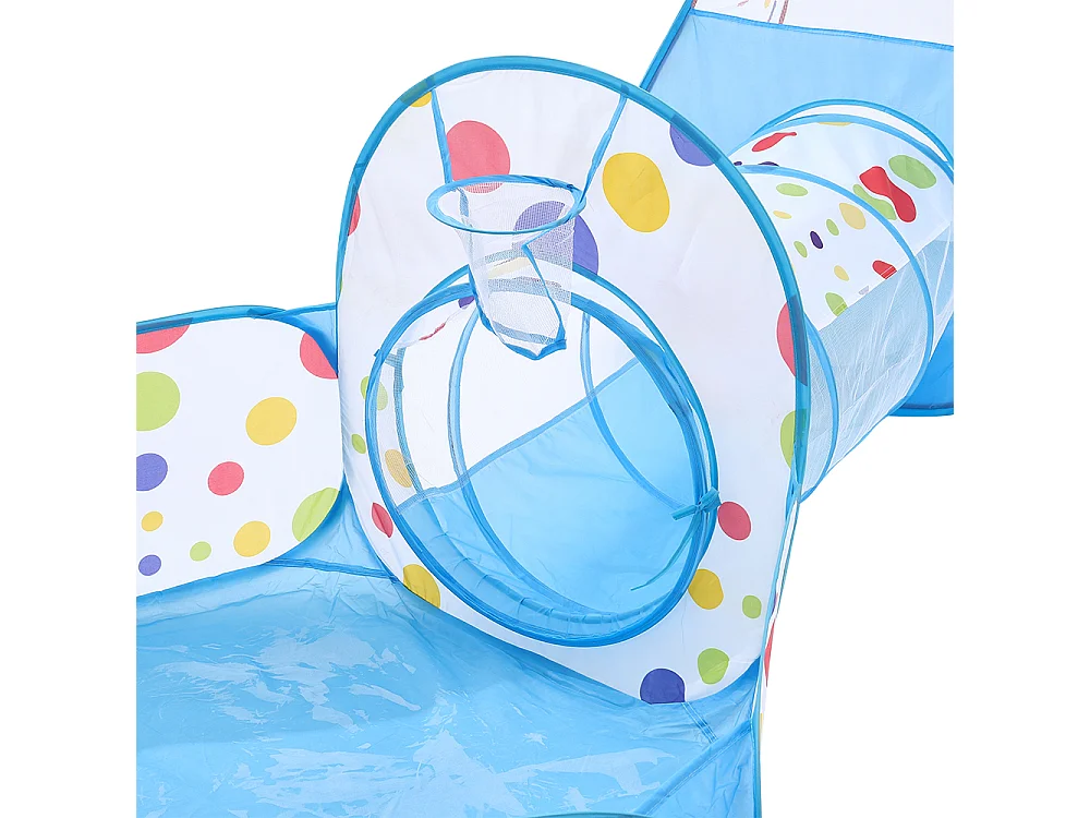 3-in-1 Foldable Kids Play Tent with Tunnel & Ball Pit - Polka Dot