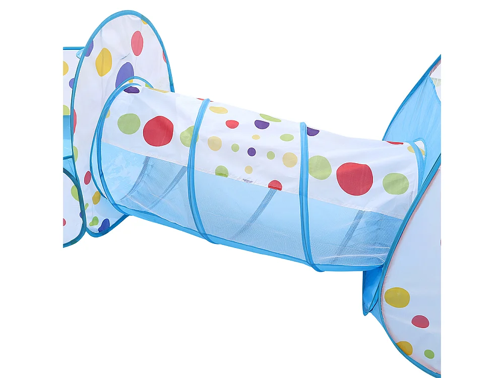 3-in-1 Foldable Kids Play Tent with Tunnel & Ball Pit - Polka Dot