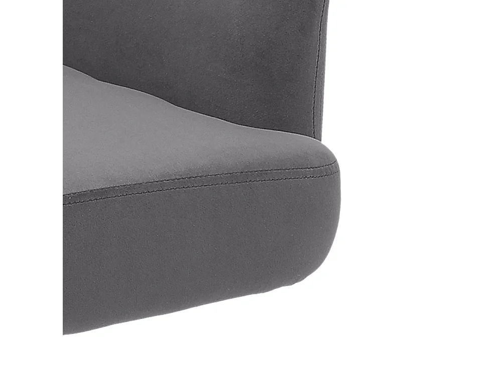 Grey Swivel Armchair with Velvet Upholstery 180° Swivel