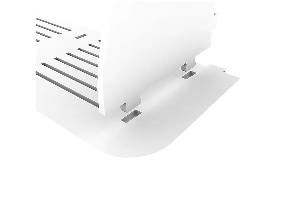 White Bathroom Storage Cabinet with 3 Shelves & Toilet Paper Holder