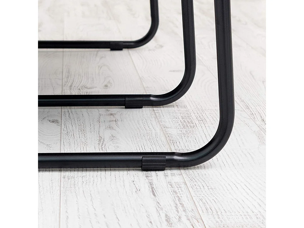 Freestanding Metal Garment Rack with Shelves Black