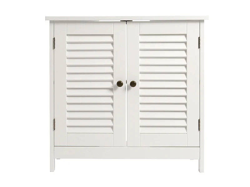 White Under Sink Bathroom Cabinet 2 Door Storage