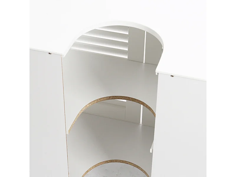 White Under Sink Bathroom Cabinet 2 Door Storage