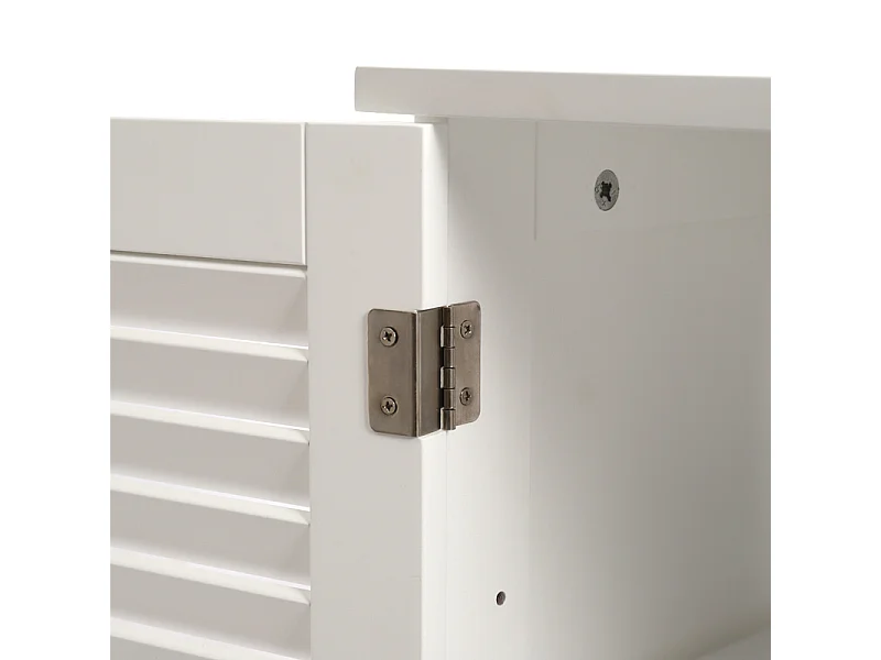 White Under Sink Bathroom Cabinet 2 Door Storage