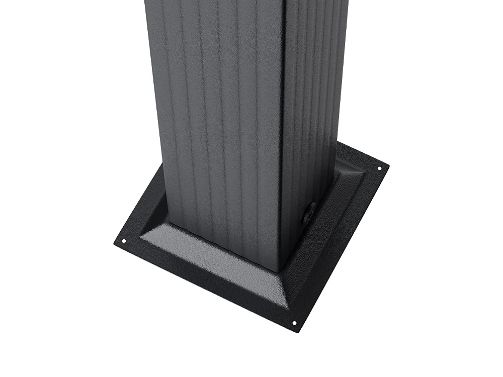 Aluminium Garden Pergola with Retractable UV-Resistant Canopy - 400 x 300cm - Charcoal Grey