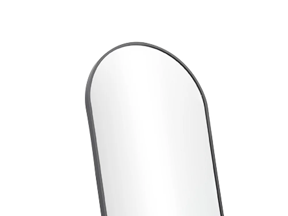 50 x 150cm Black Arched Full Length Floor Mirror Wall Mounted or Freestanding