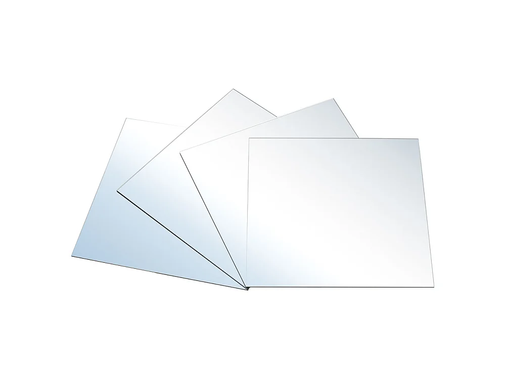 4-Pack Acrylic Wall Mirror Tiles 30 x 30cm