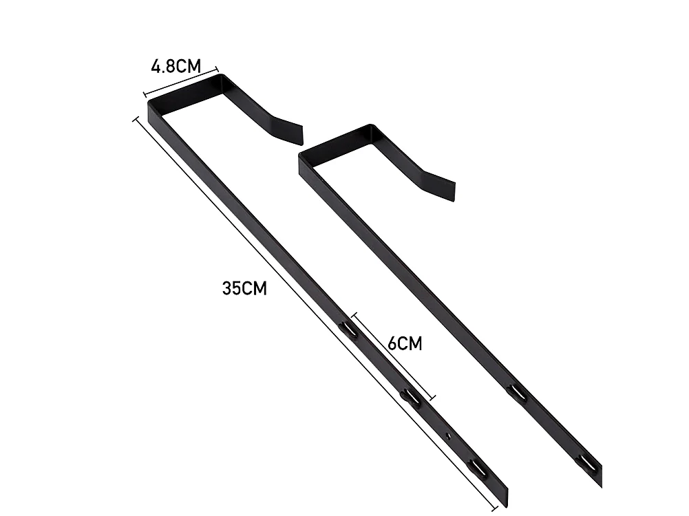 28 x 118cm Full Length Over Door Mirror Adjustable Hanging Strips