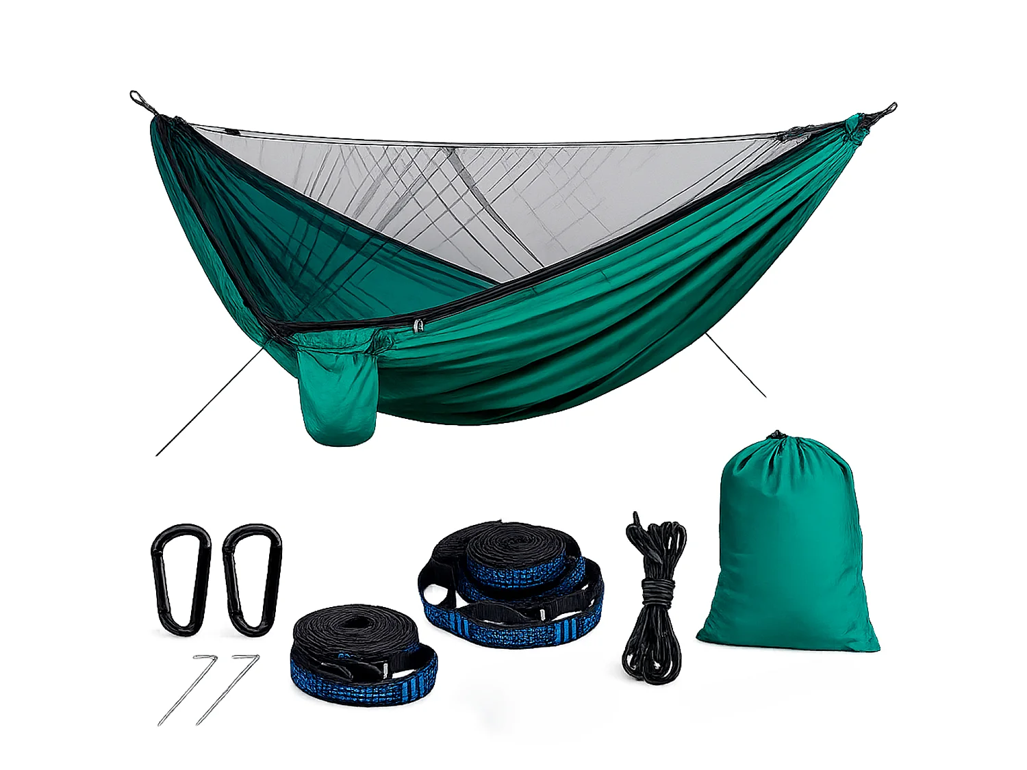 Amaca Da Giardino E Campeggio Con Zanzariera In Nylon Traspirante Per Escursionismo Backpacking Relax All Aperto Supporto 300 Kg 290 x 140 Cm Verde