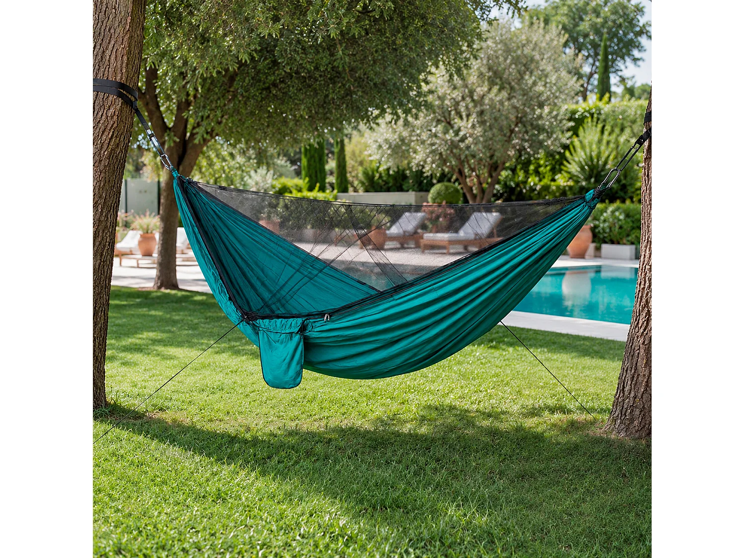 Amaca Da Giardino E Campeggio Con Zanzariera In Nylon Traspirante Per Escursionismo Backpacking Relax All Aperto Supporto 300 Kg 290 x 140 Cm Verde