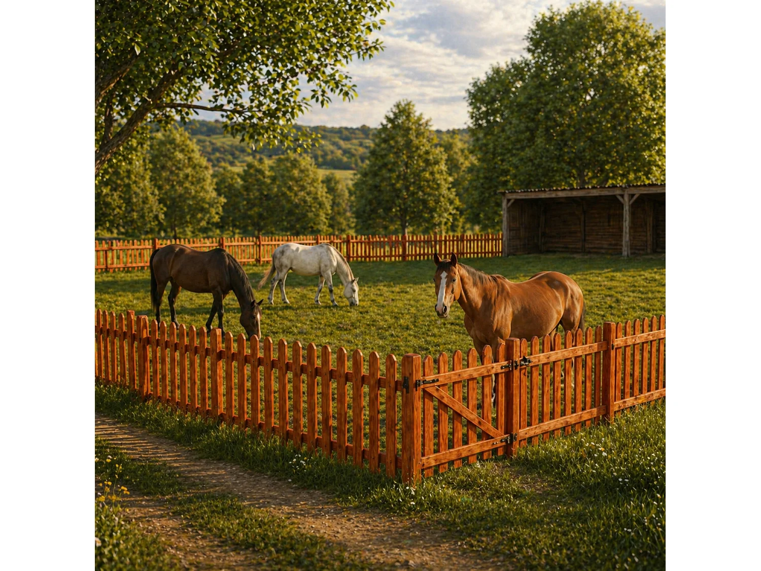 Staccionata In Legno Di Pino Per Giardino Orto E Recinti Decorativi Con Doghe Arrotondate Protezione Outdoor Resistente Alle Intemperie 200 x 80 Cm Legno Scuro