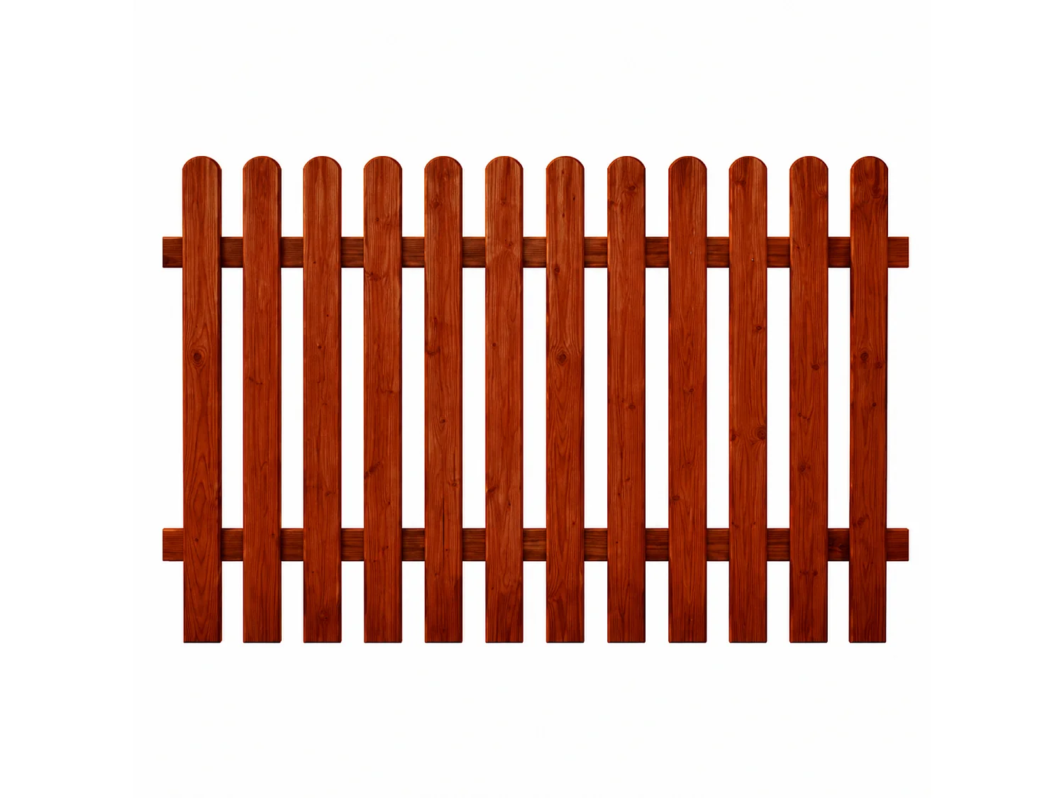 Staccionata In Legno Di Pino Per Giardino Orto Recinzione Decorativa Con Doghe Arrotondate Barriera Outdoor Resistente Intemperie 180 x 100 Cm Legno Scuro