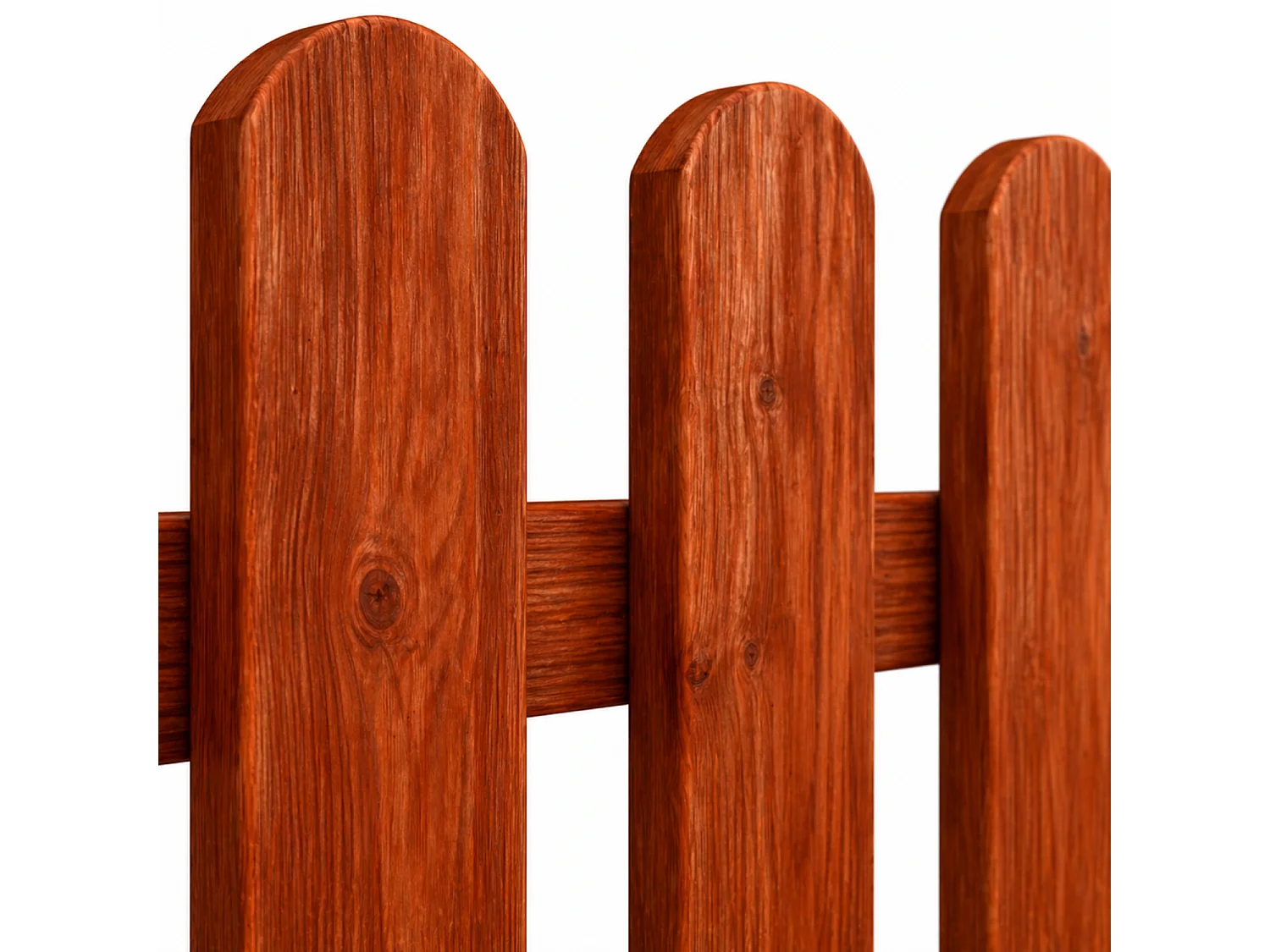 Staccionata In Legno Di Pino Per Giardino Orto Recinzione Decorativa Con Doghe Arrotondate Barriera Outdoor Resistente Intemperie 180 x 100 Cm Legno Scuro
