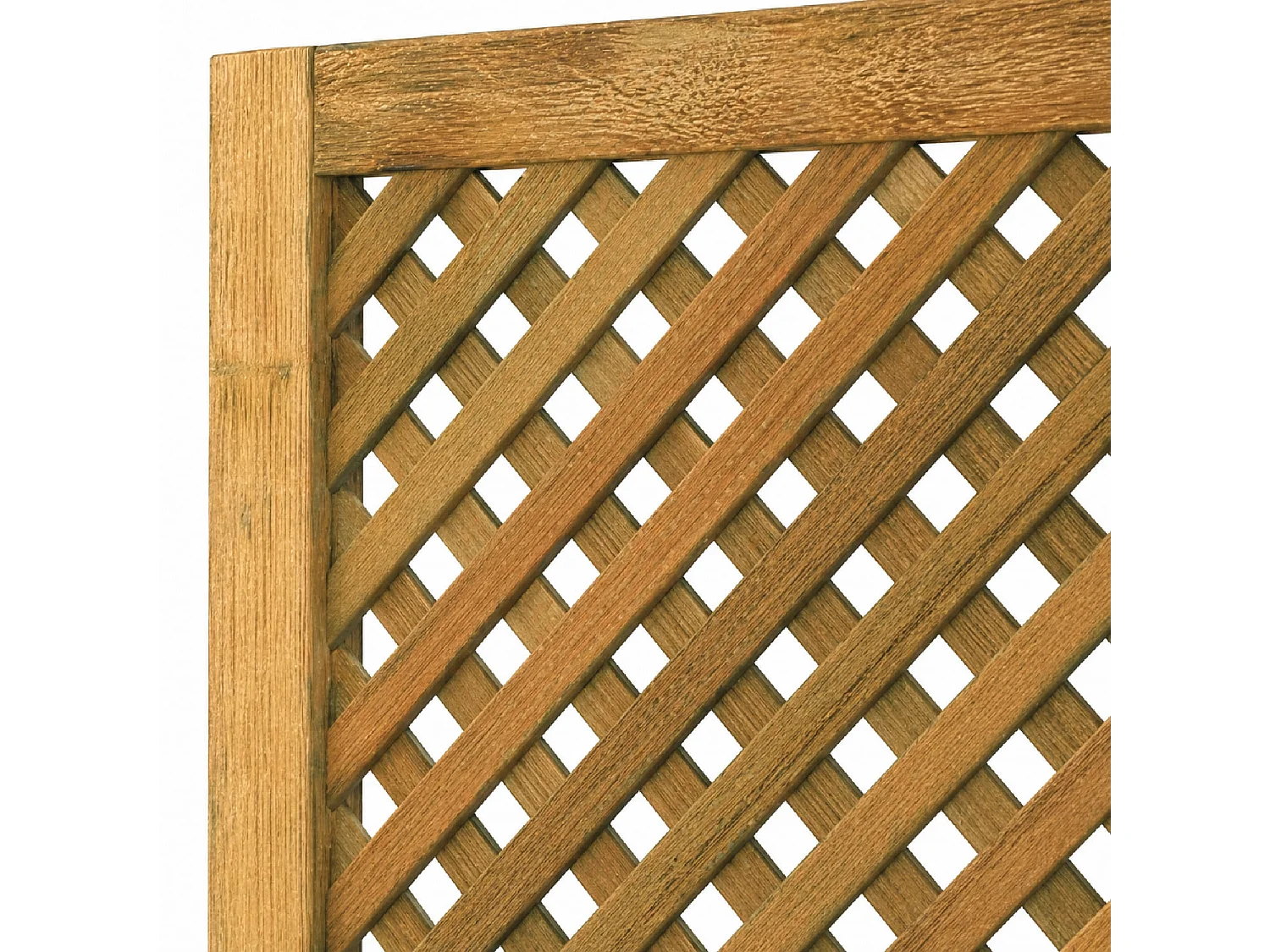 Pannello Grigliato Harrison Legno Pino Impregnato Outdoor Giardino Balcone Terrazza Supporto Piante Rampicanti Privacy Design 90 x 180 Cm Legno Naturale