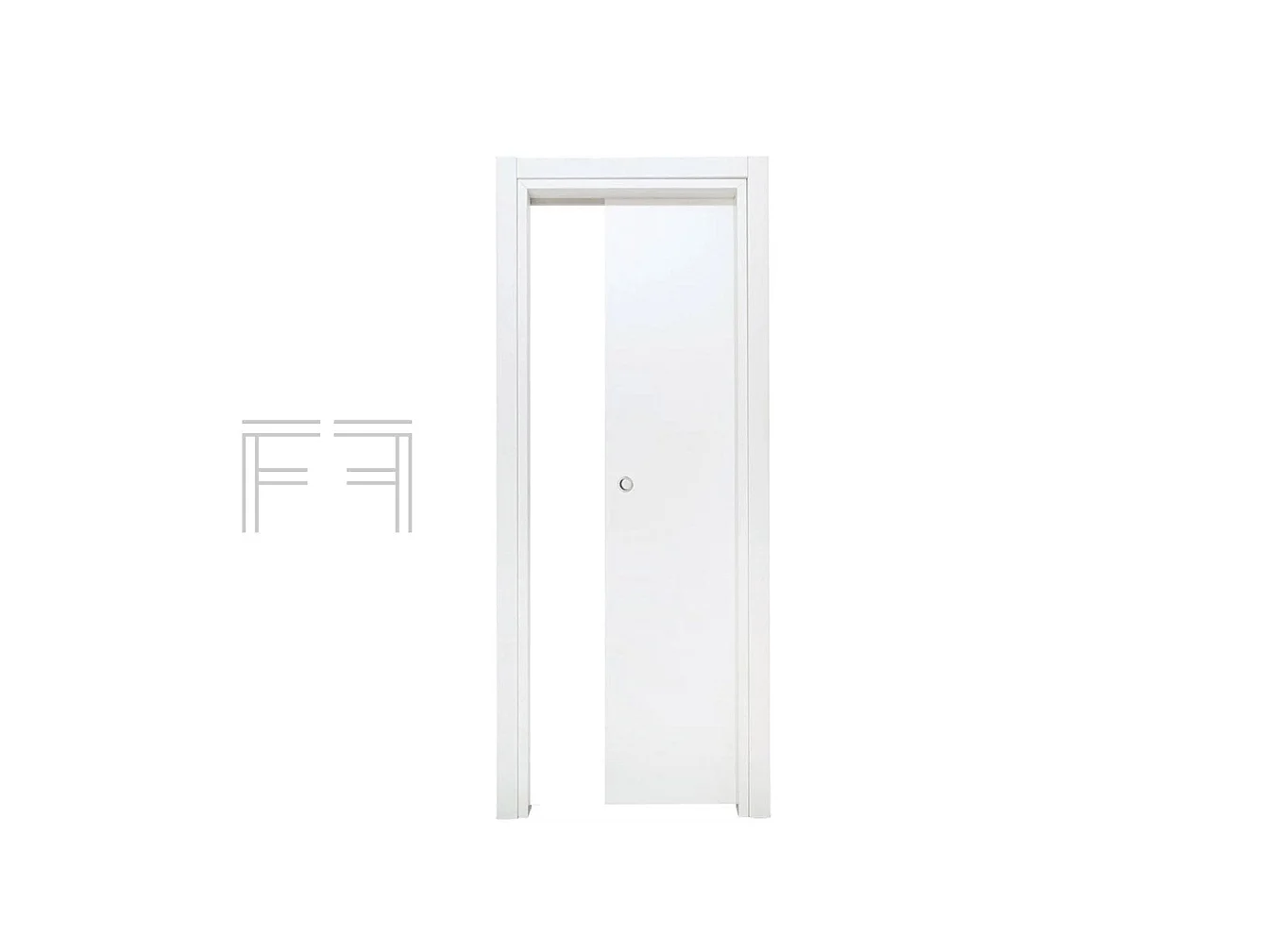 Porta interna scorrevole reversibile bianco liscio Fintex Group - 70 x 210 cm