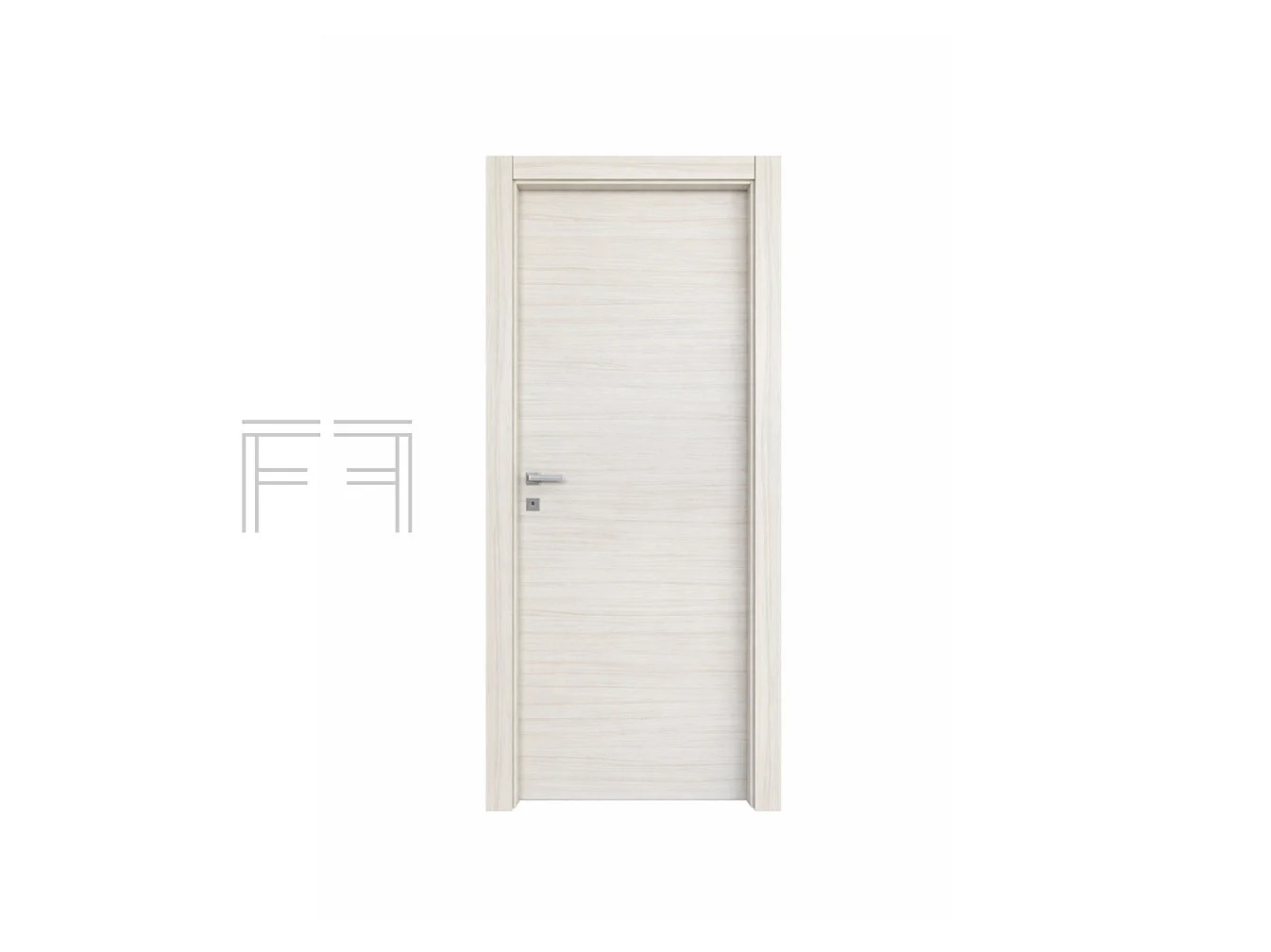 Porta interna battente reversibile Palissandro Fintex Group 70x210 cm
