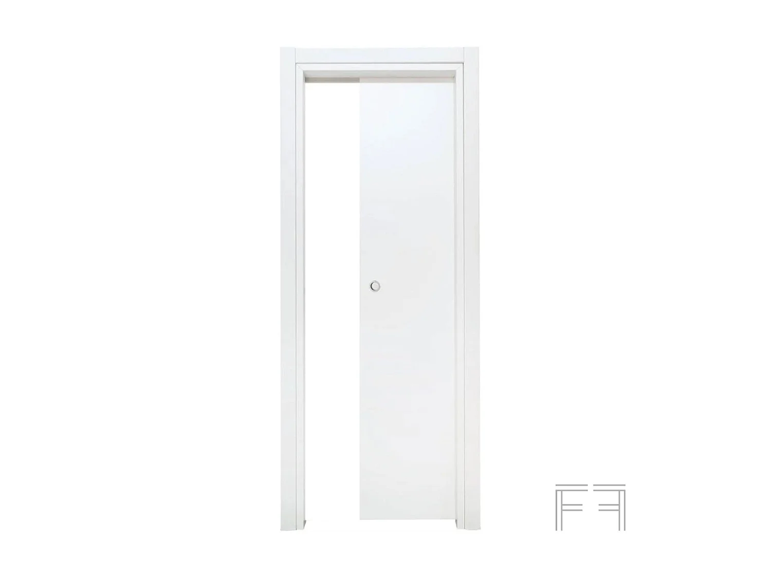 Porta interna scorrevole reversibile bianco liscio M.Roma - 80 x 210 cm