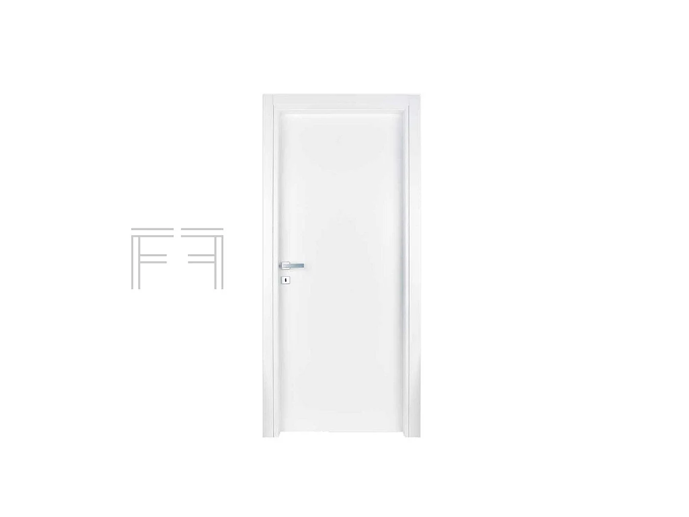 Porta interna battente bianco liscio Fintex Group M.Roma 80 x 210 cm