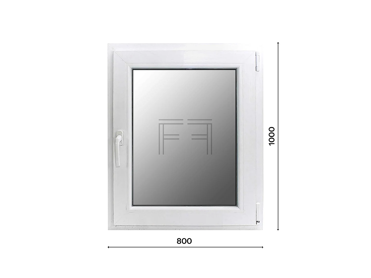 Finestra singola anta 80x100 cm Fintex Group - profilo 5 camere, vetro doppio 44.1/12ag/4be