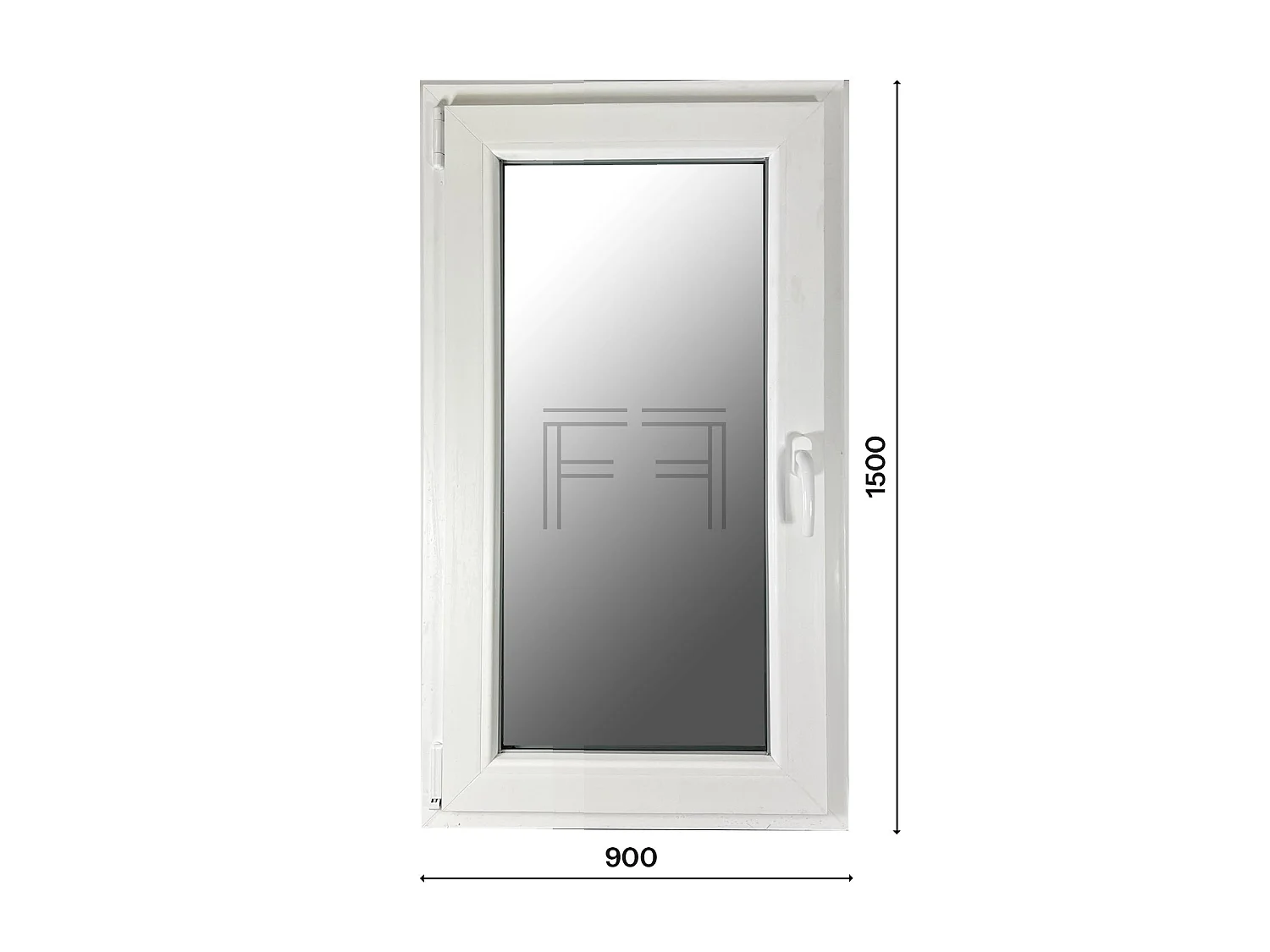 Finestra singola anta 90x150 cm Fintex Group - profilo 5 camere, doppio vetro isolante 44.1/12ag/4be.