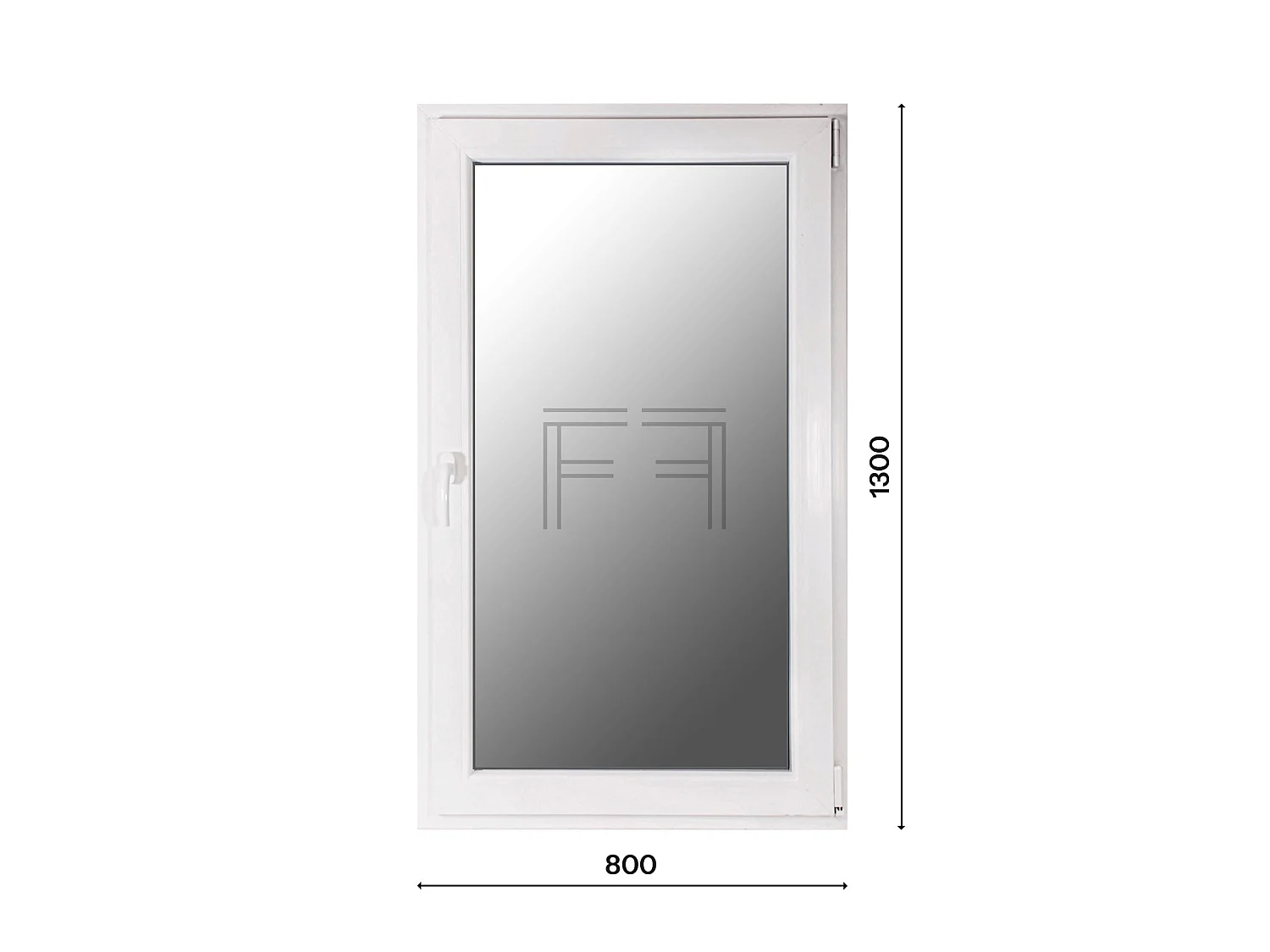 Finestra singola Anta 80x130 cm Fintex Group - profilo a 5 camere, vetro doppio 44.1/12ag/4be, rinforzo 1,5 mm.