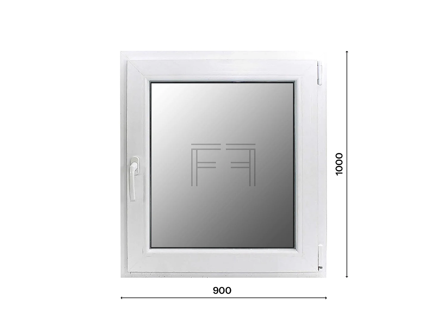 Finestra singola anta 90x100 cm Fintex Group - profilo 5 camere, doppio vetro 44.1/12ag/4be