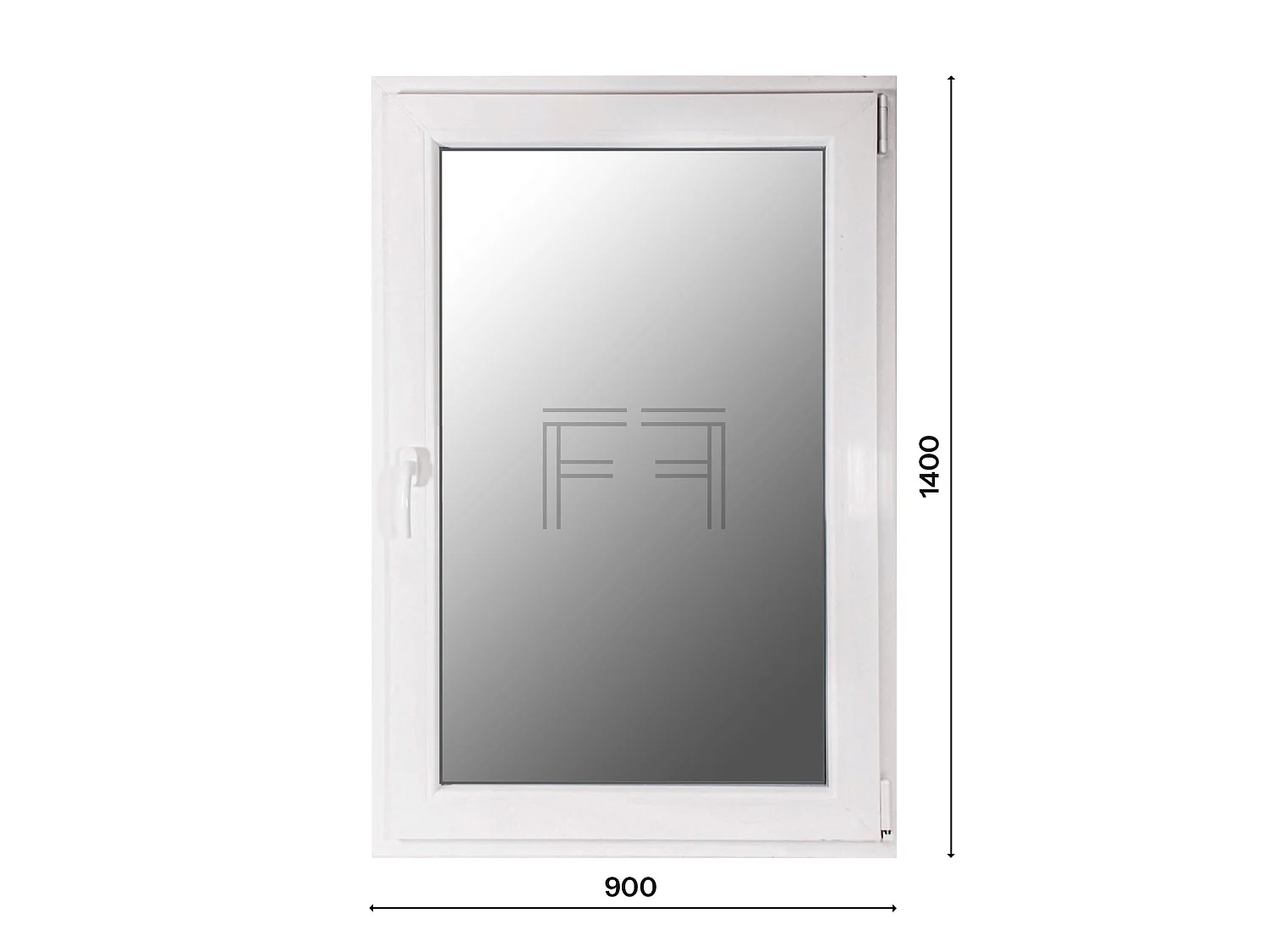 Finestra singola anta 90x140 cm - profilo 5 camere 70 mm, vetrocamera 44.1/12ag/4be, Fintex Group.