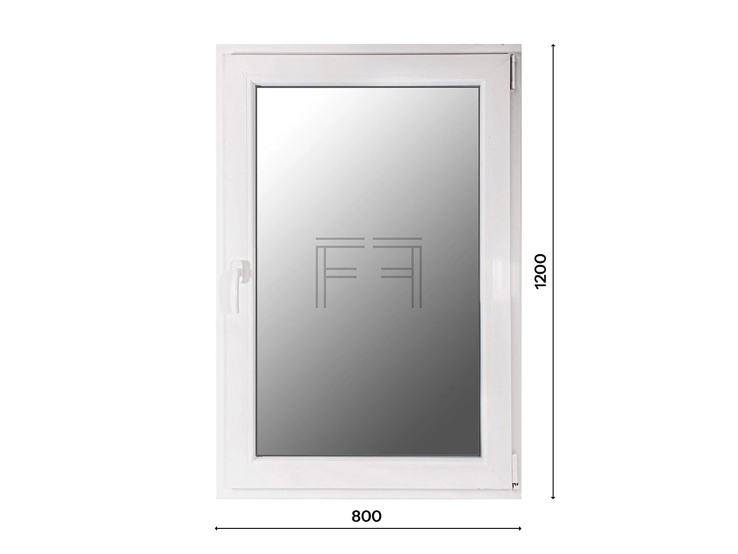 Finestra singola anta 80x120 cm Fintex Group - profilo 5 camere, doppio vetro 44.1/12ag/4be