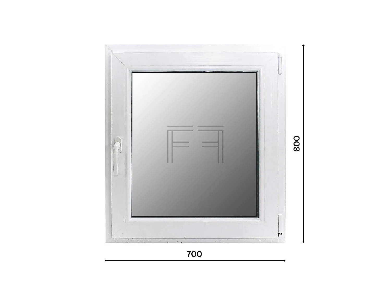 Finestra singola anta 70 x 80 cm Fintex Group - profilo 5 camere 70 mm, doppio vetro gas riempito 44.1/12ag/4be