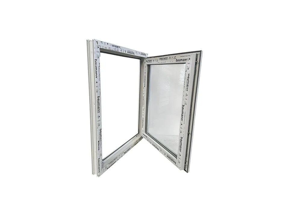Finestra singola anta 80 x 140 cm Fintex Group - profilo 5 camere, vetrocamera doppio 44.1/12ag/4be, spessore 70 mm