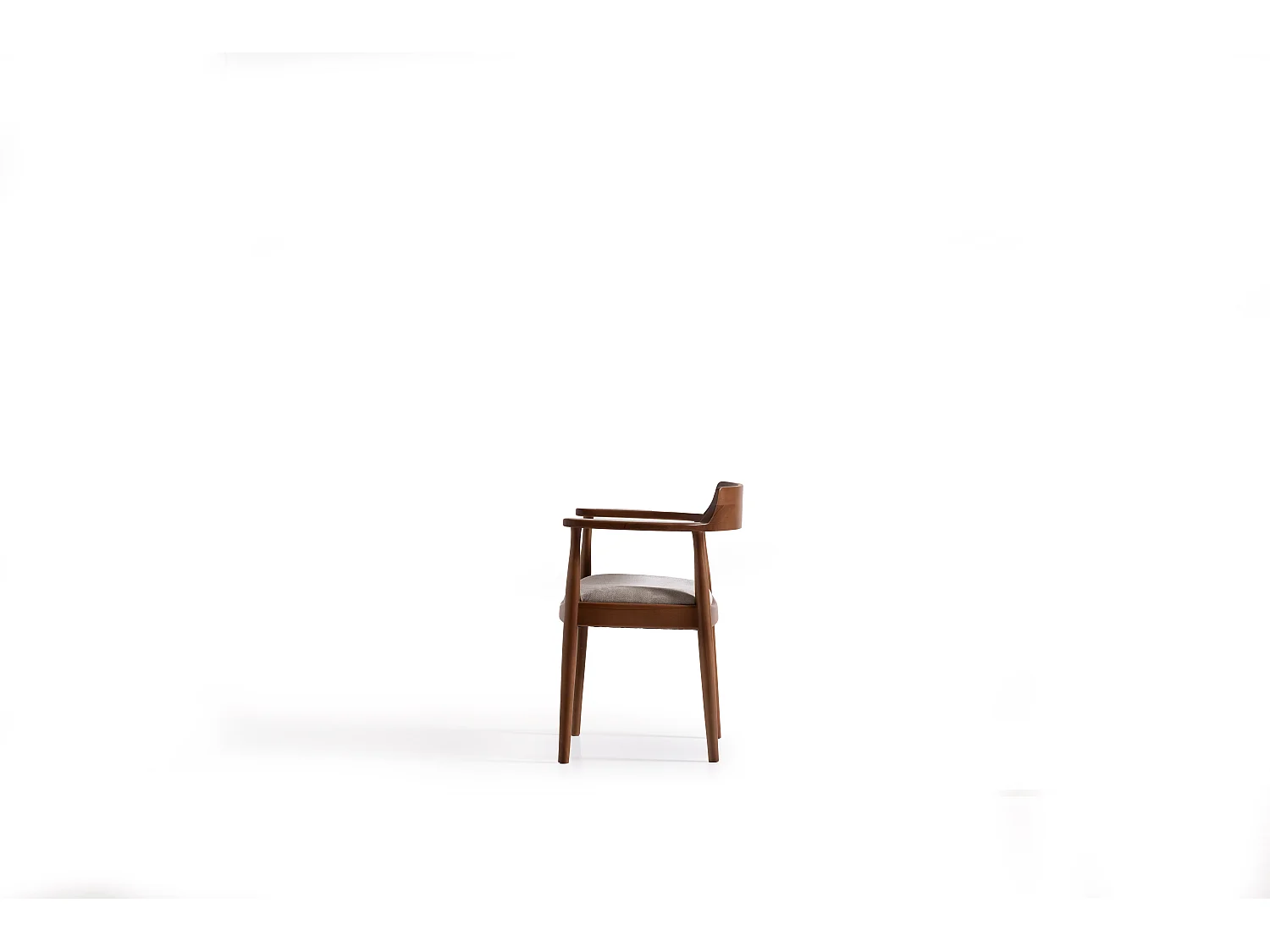 Silla BERLIN madera y tejido jaspeado beige