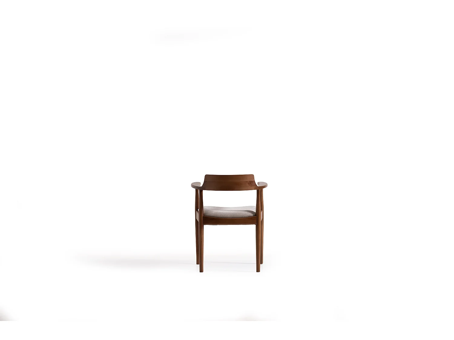 Silla BERLIN madera y tejido jaspeado beige