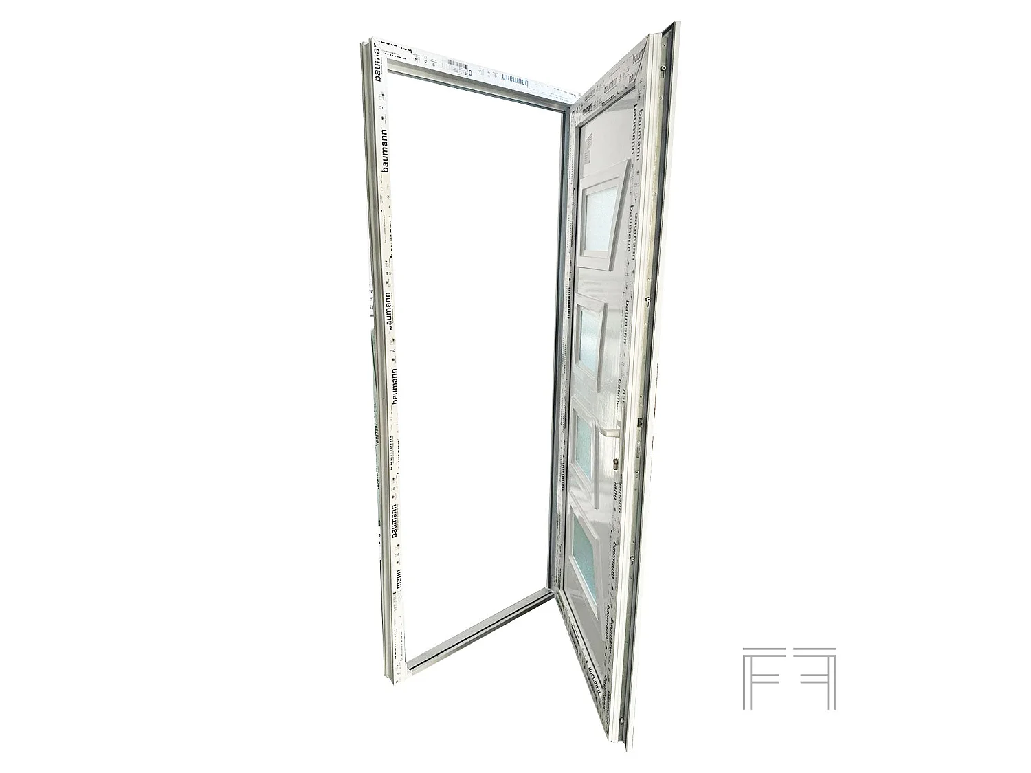 PVC Eingangstür 1000 x 2100 mm - 24mm Paneel, 70mm Rahmen, Fintex Group