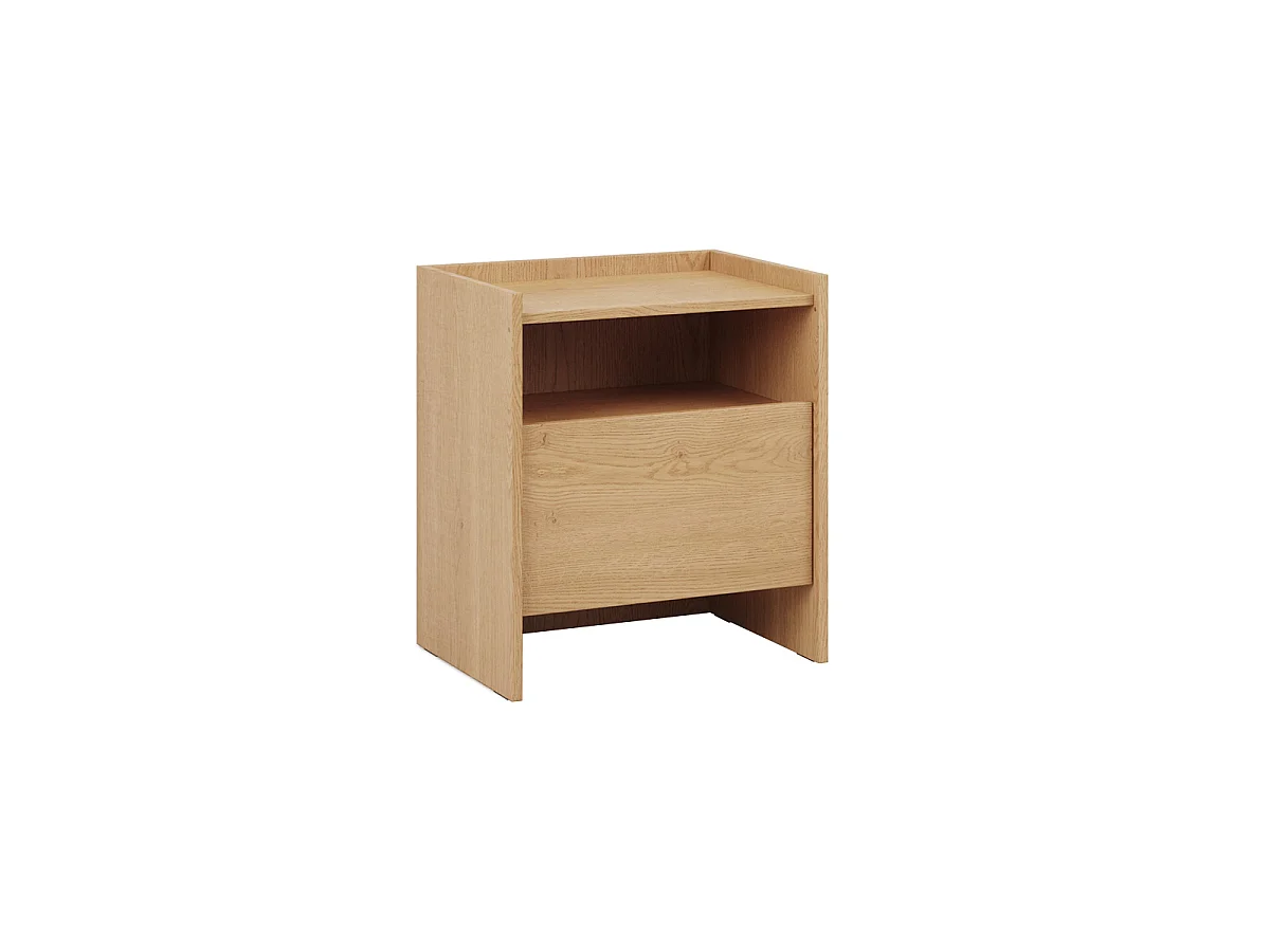 Nachttisch mit 1 Schublade Japandi Holz