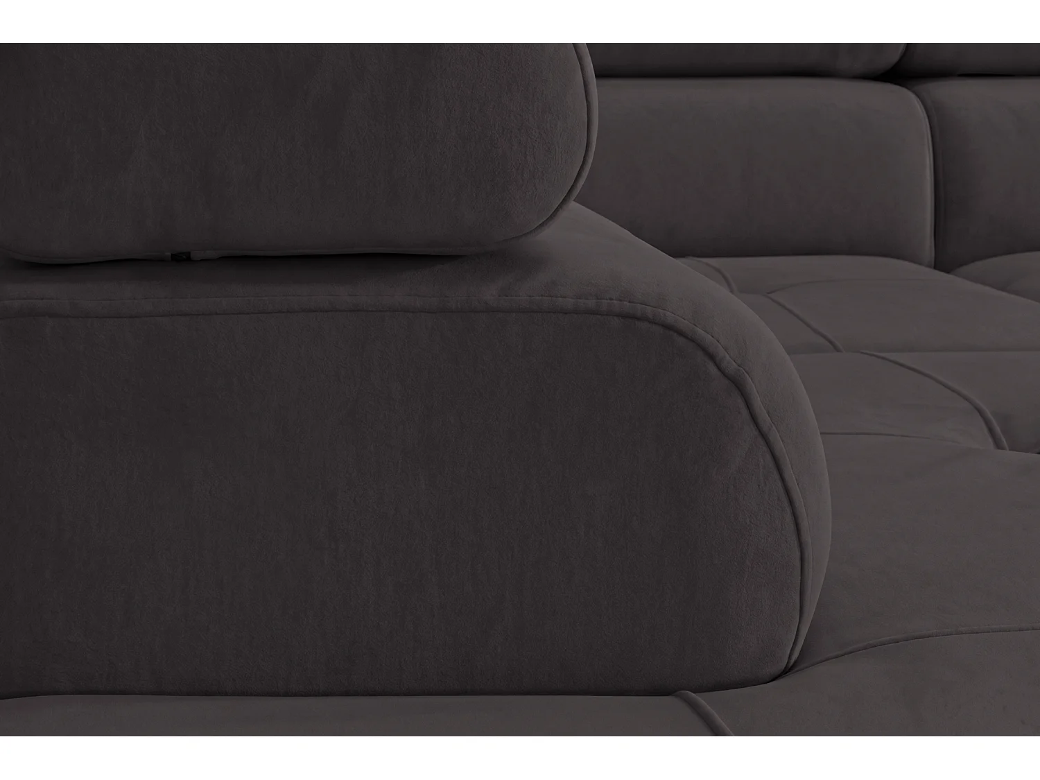 Ecksofa L-Form links mit Schlaffunktion graphit 272 cm - Luca