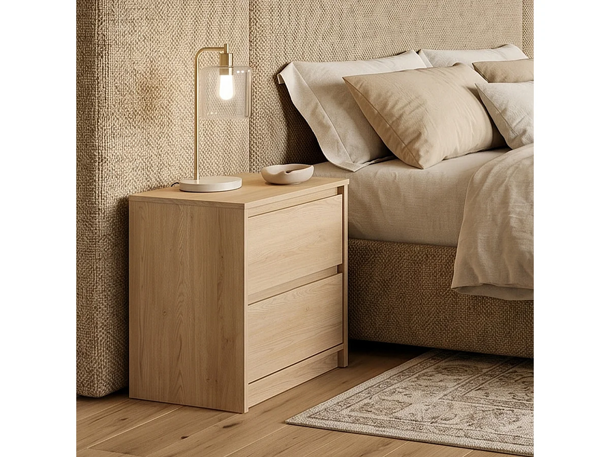 Nachttisch mit 2 Schubladen Beck Holz