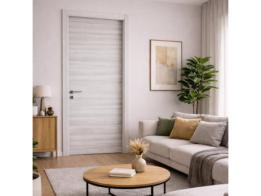 Porta interna battente reversibile Grigio Fintex Group - 70 x 210 cm