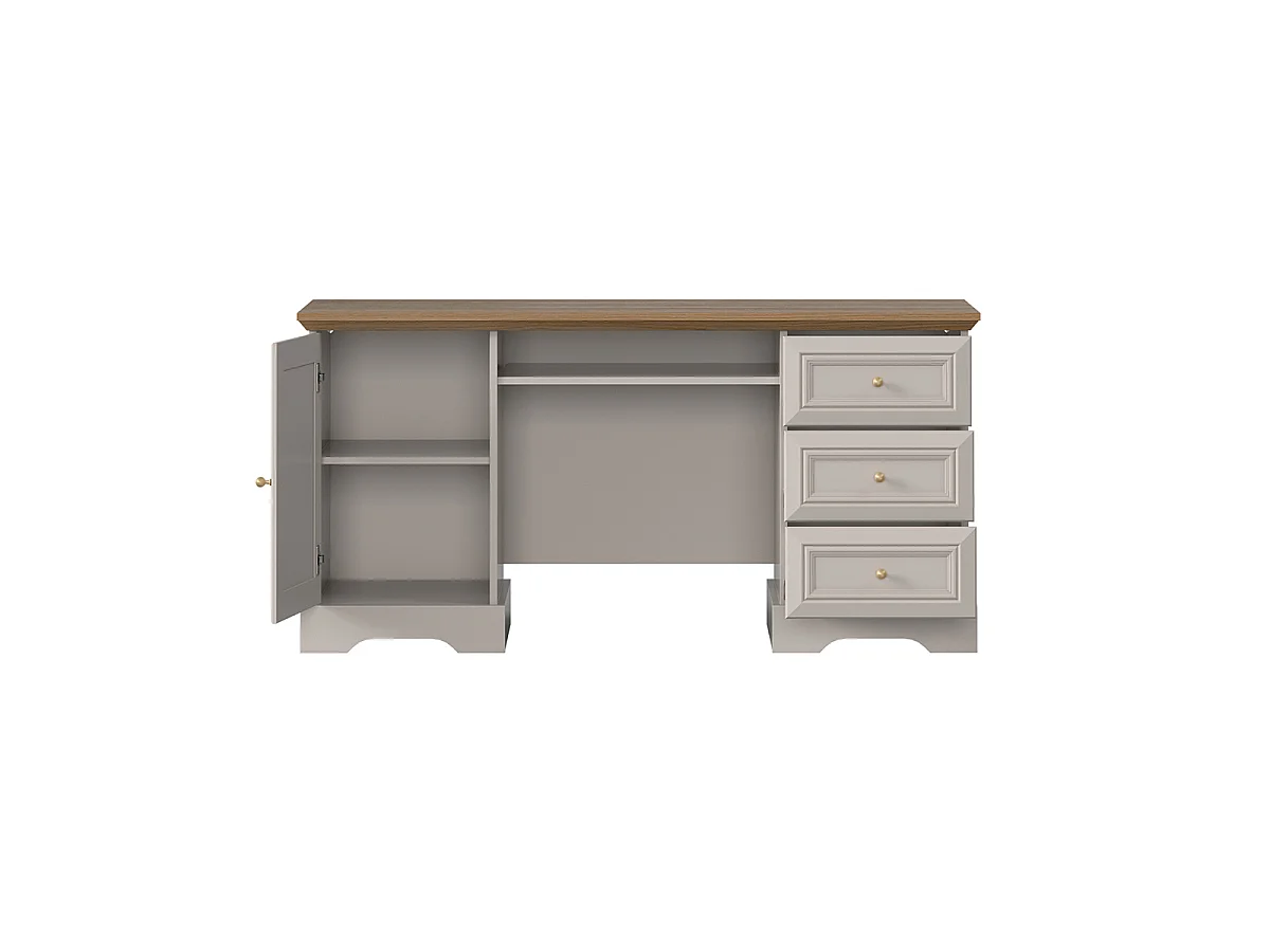 Bureau 1 porte 3 tiroirs Dulci Cachemire et Bois