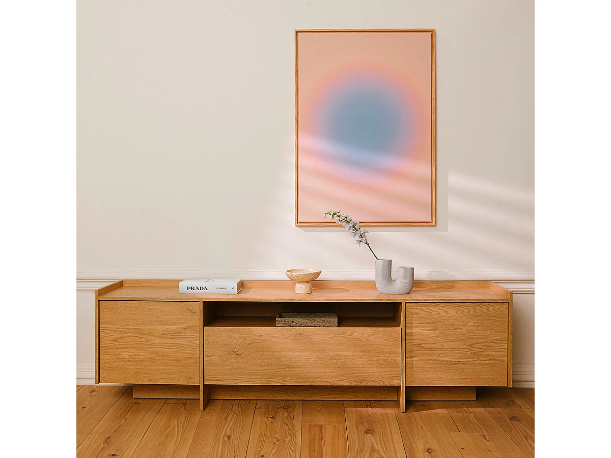 TV-bord 3 døre 200 cm Japandi Træ