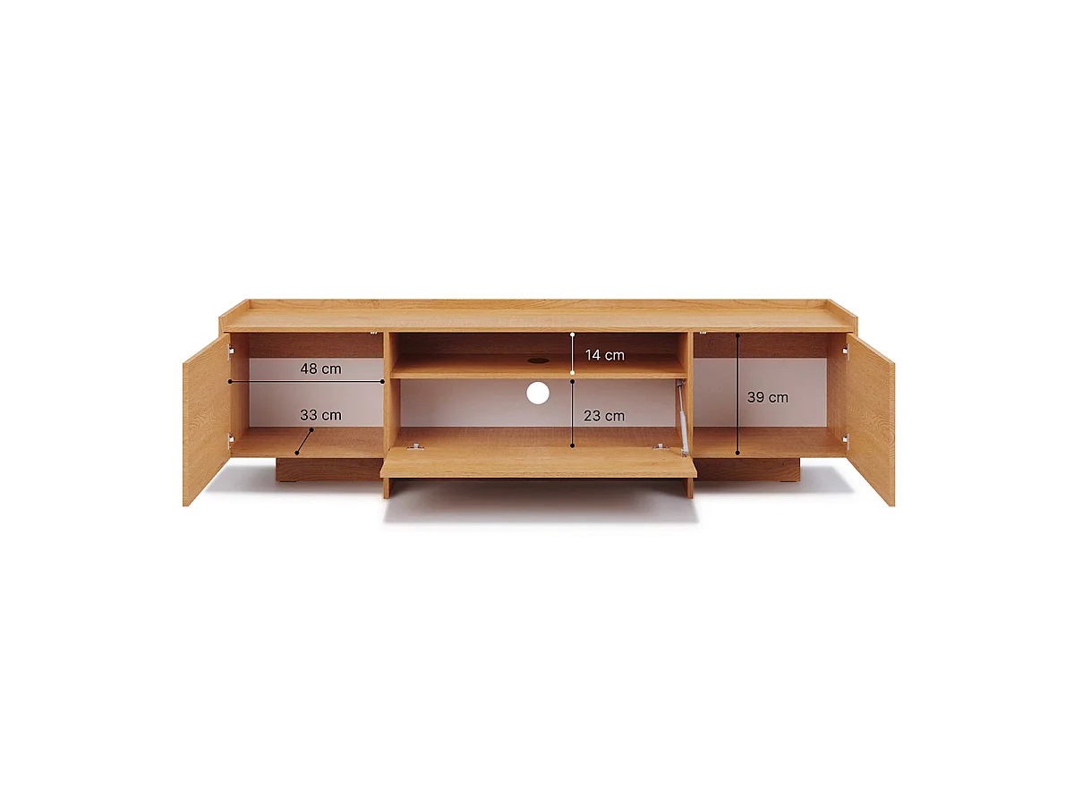 TV-bord 3 døre 200 cm Japandi Træ