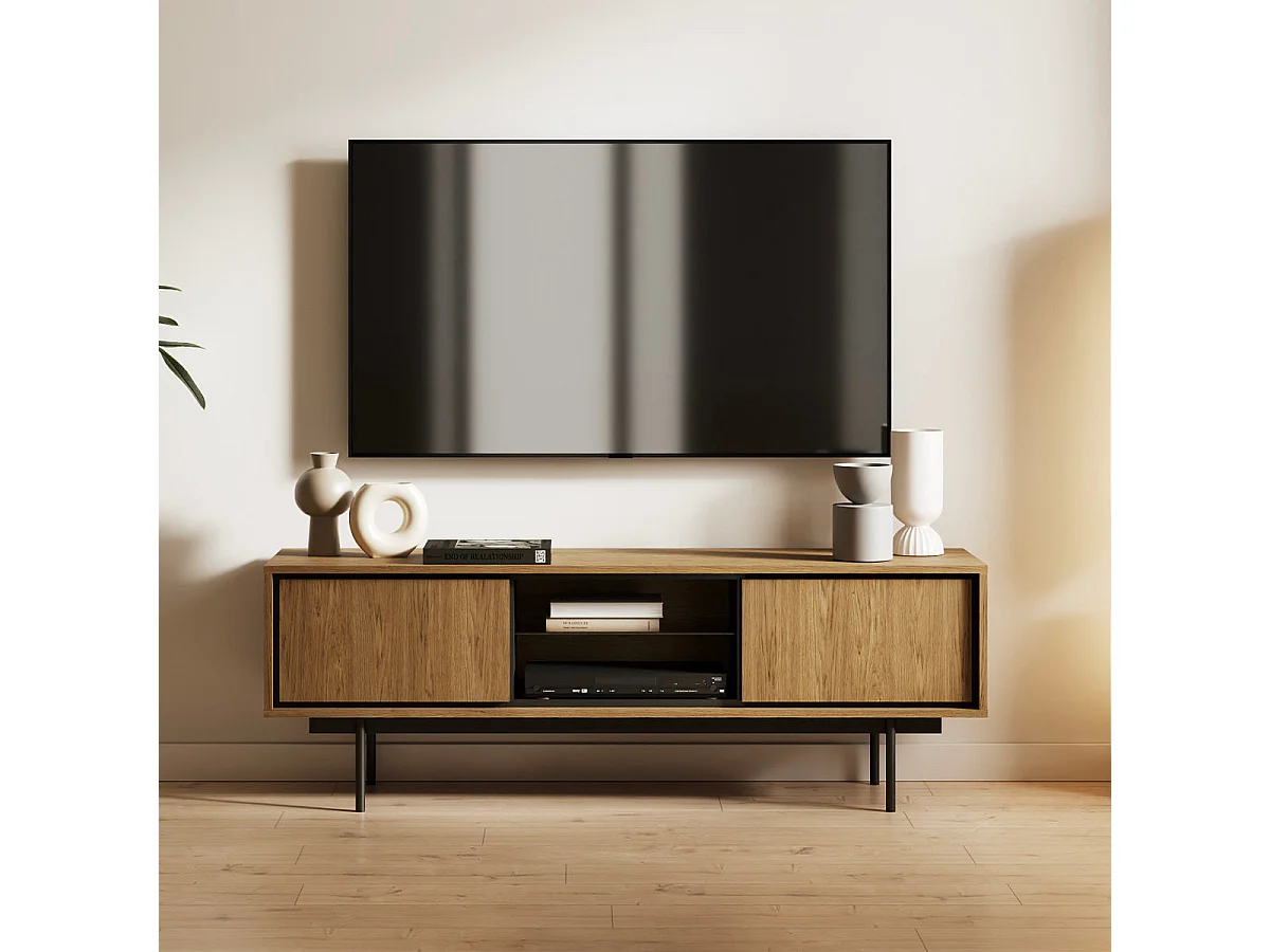 TV-bänk 2 dörrar 150 cm Vidia Trä