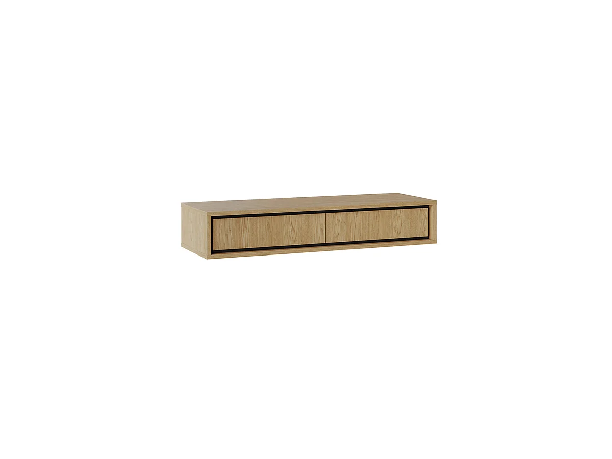Console coiffeuse murale 2 tiroirs Vidia Bois