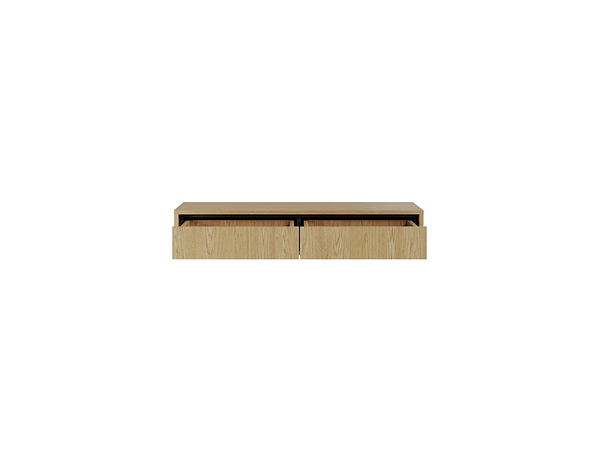 Console coiffeuse murale 2 tiroirs Vidia Bois